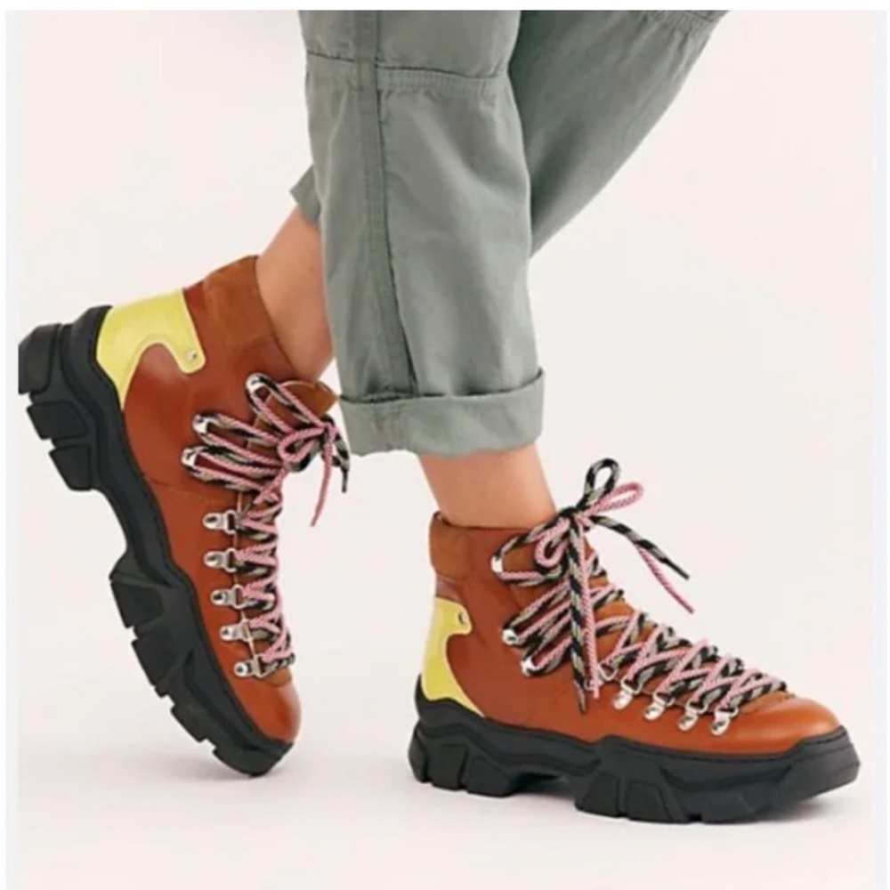 Anthropologie Another Project Hiking Boots – Yellow/Red, Women’s 37